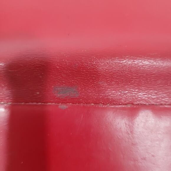 Burberry Leather Wallet Red Clutch Logo Large Nova Designer Vintage Folding Fair - Picture 11 of 13